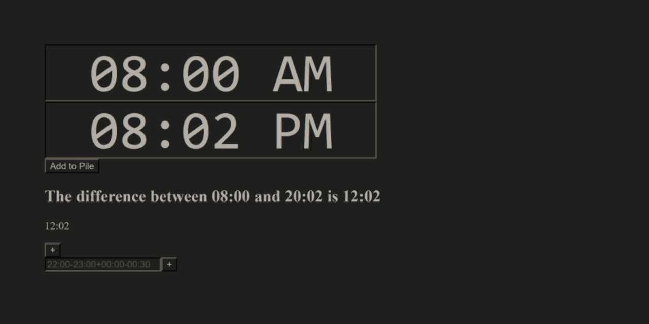 Hours Calculator screenshot